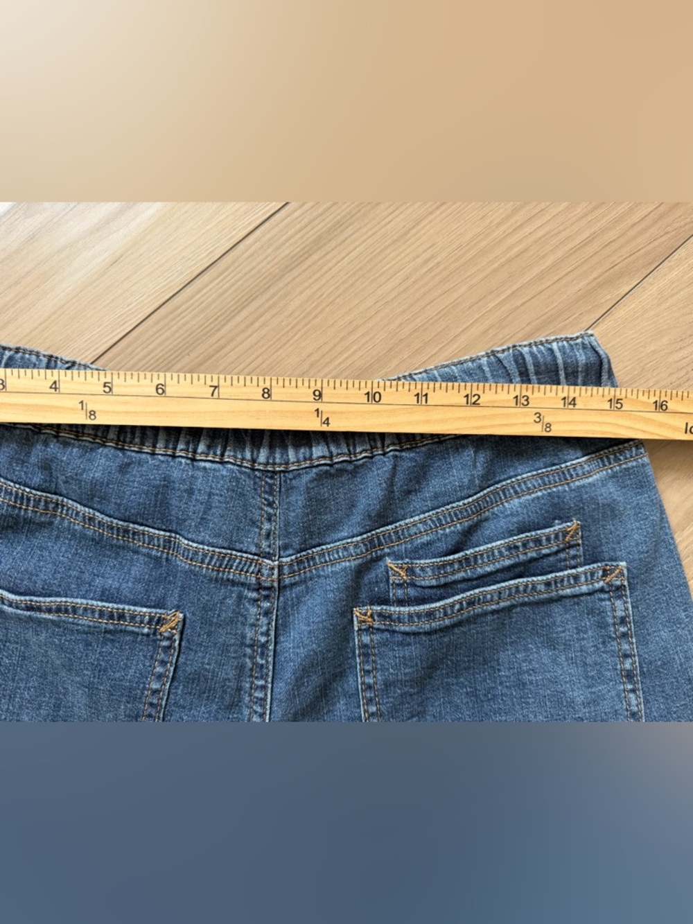 Maurice’s Mid Rise Pull On Super Stretch Barrel Drawstring Denim Jeans Medium - Picture 6 of 8